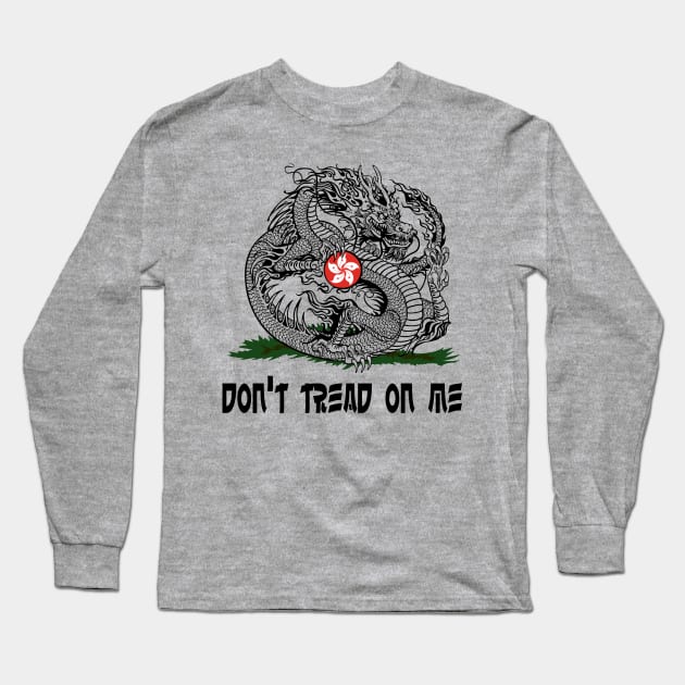 Don't Tread On Me (Hong Kong) - Traditional Long Sleeve T-Shirt by JCD666